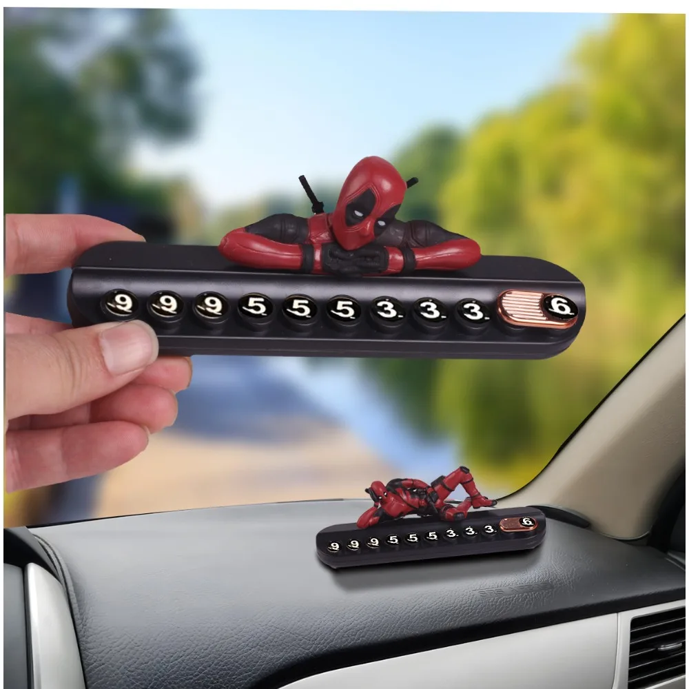 Anime Deadpool Car Temporary Parking Card Interior Decor Accessories Moving Car Parking Sign Telephone Card Hide Phone Number
Anime Deadpool Car Temporary Parking Card Interior Decor Accessories Moving Car Parking Sign Telephone Card Hide Phone Number