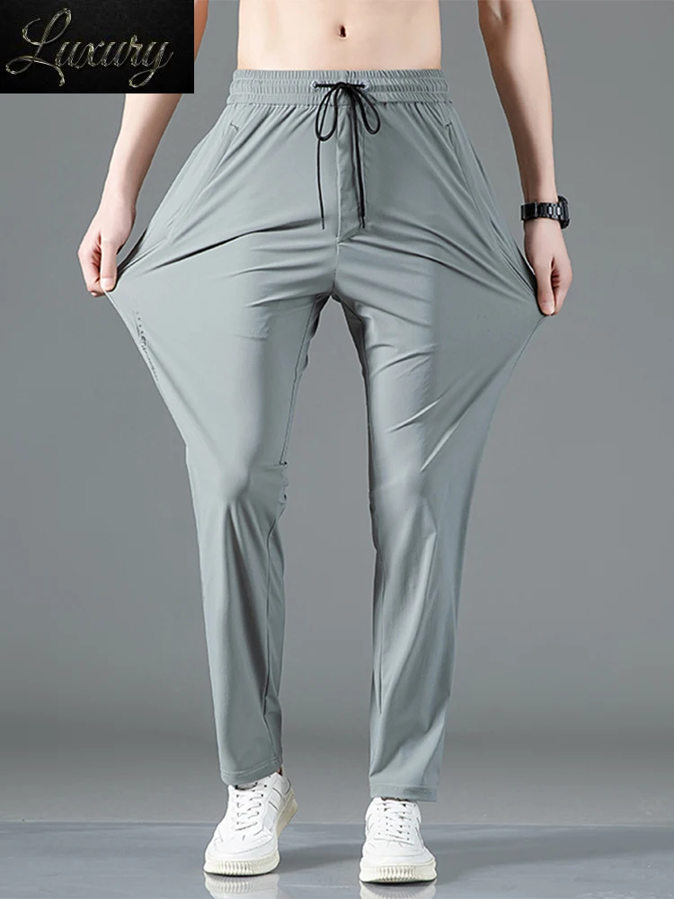 Summer Zip Pockets Men's Sweatpants Breathable Quick Dry Stretch Nylon Casual Track Pants Big Size Straight Sport Trousers 8XL
Summer Zip Pockets Men's Sweatpants Breathable Quick Dry Stretch Nylon Casual Track Pants Big Size Straight Sport Trousers 8XL
