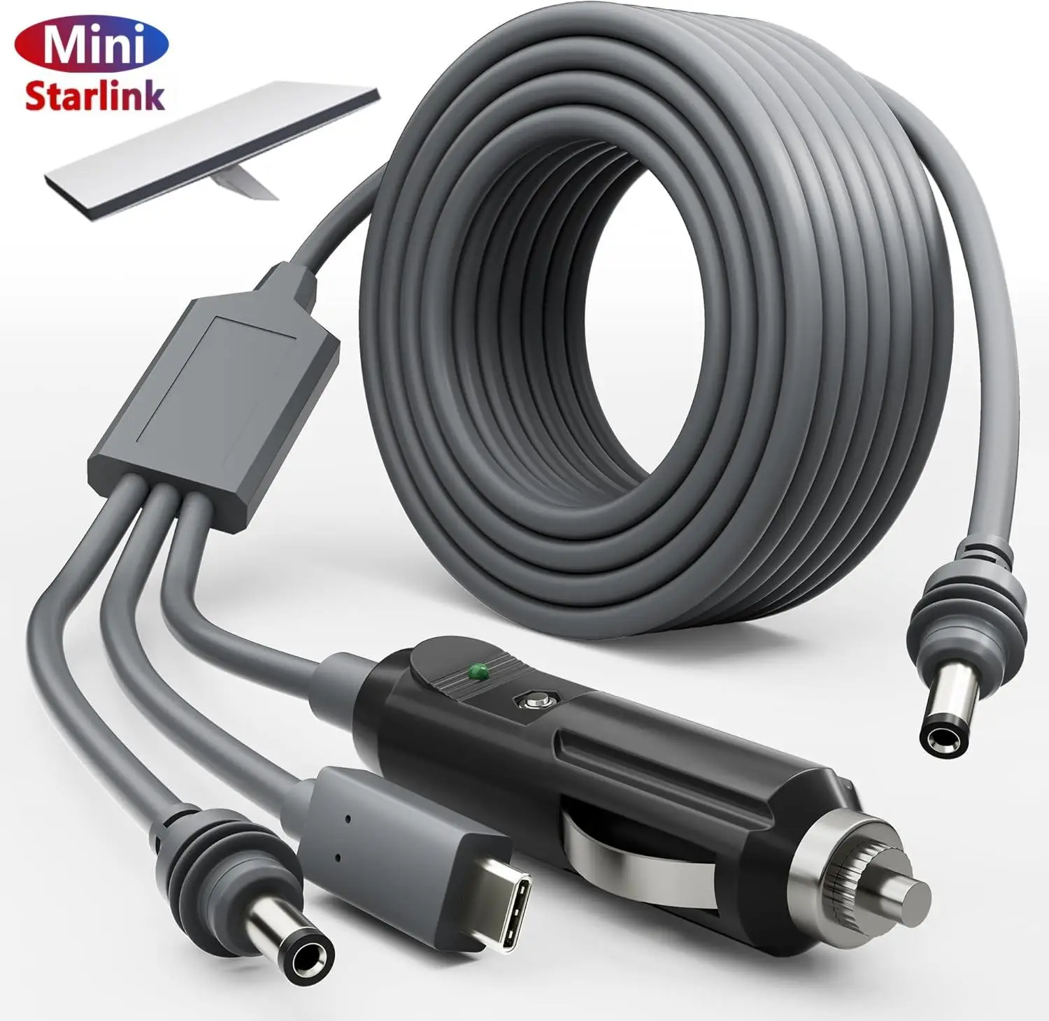 For Starlink Mini 3 in 1 Cable 2M 3M 5M 12-24V USB-C/Cigarette Lighter/DC to DC Power Supply Cord for StarLink Mini 3in1 Cable
For Starlink Mini 3 in 1 Cable 2M 3M 5M 12-24V USB-C/Cigarette Lighter/DC to DC Power Supply Cord for StarLink Mini 3in1 Cable