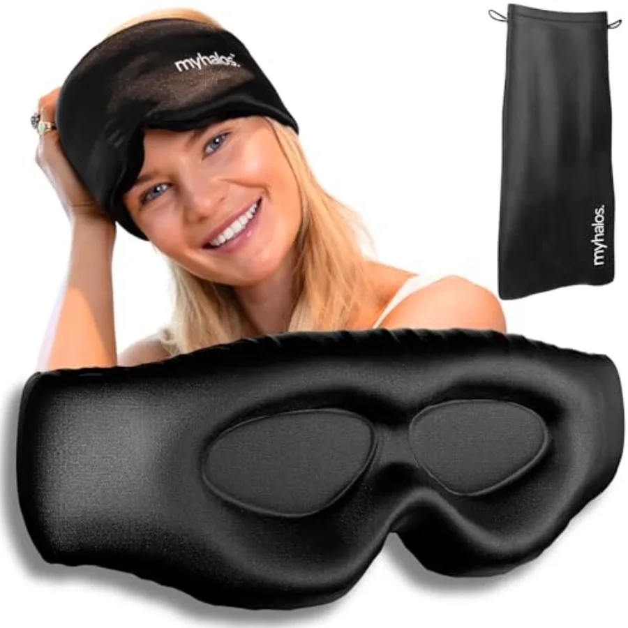 3D Mulberry Silk Sleep Mask for Women and Men with Cups, Blackout - Silk Eye Masks for Sleep Anywhere, Travel, Night, Face, Sid
3D Mulberry Silk Sleep Mask for Women and Men with Cups, Blackout - Silk Eye Masks for Sleep Anywhere, Travel, Night, Face, Sid
