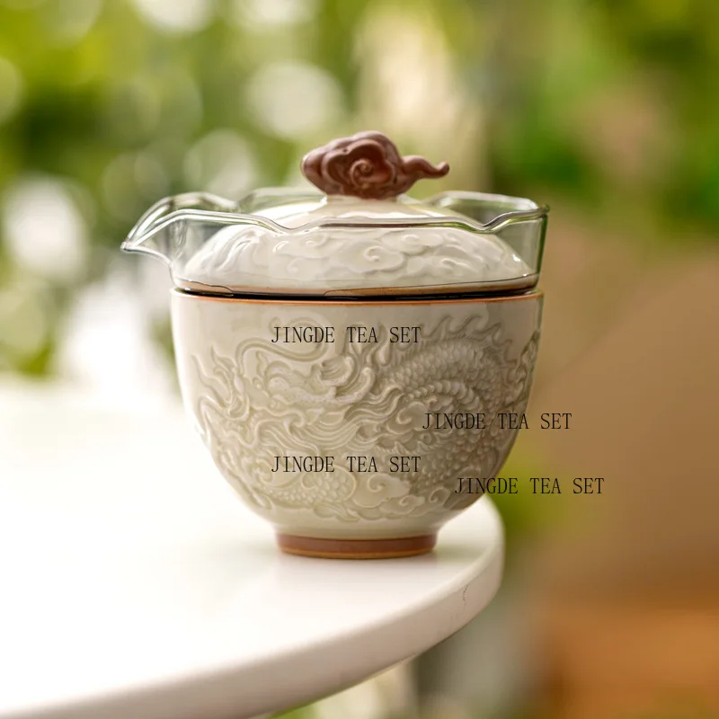 1 set of ceramic Xiangyunlong tea set portable outdoor travel brewing single person tea set
1 set of ceramic Xiangyunlong tea set portable outdoor travel brewing single person tea set