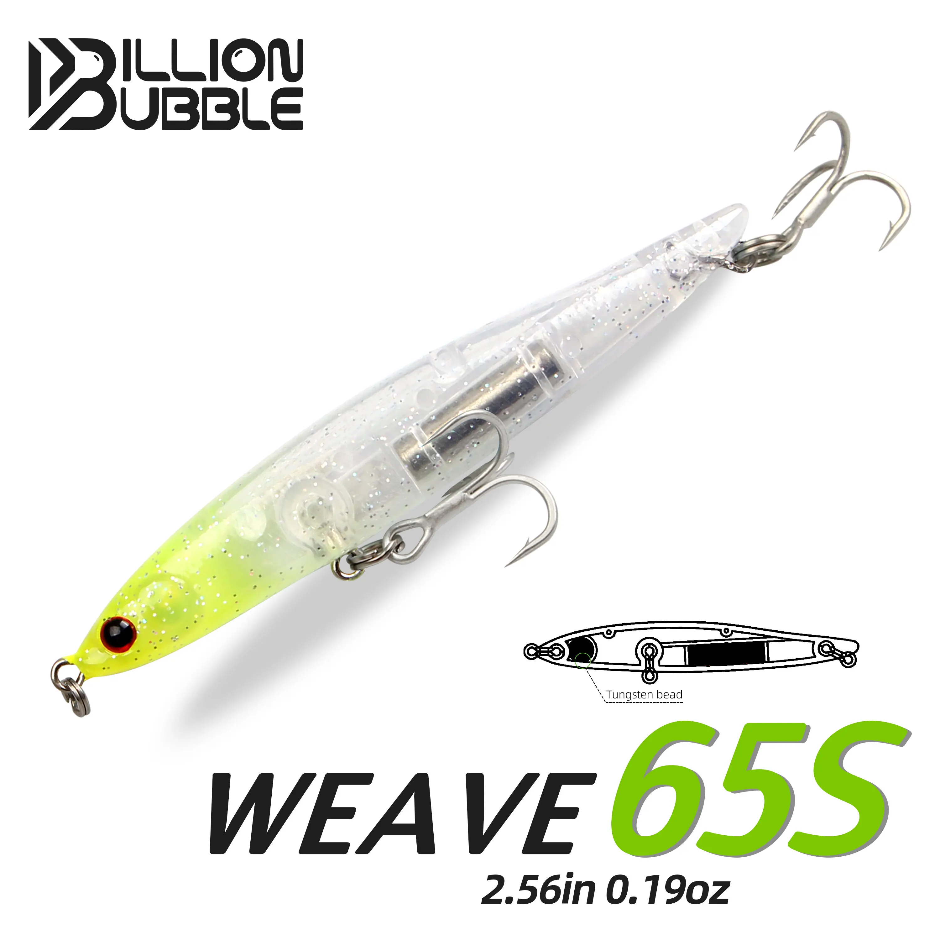 BILLION BUBBLE Sinking Pencil Fishing Lure 65mm 5.3g Bass Lures Wobblers for Pike Trout Perch Artificial Bait Freshwater Tackle
BILLION BUBBLE Sinking Pencil Fishing Lure 65mm 5.3g Bass Lures Wobblers for Pike Trout Perch Artificial Bait Freshwater Tackle