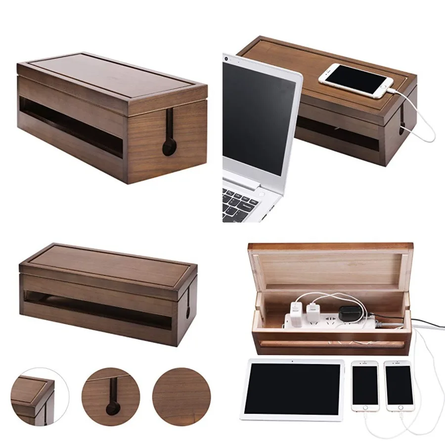 Cable Management Box Wooden Cord Organizer Box for Extension Cord Power Stripe Surge Protector Wire Management Concealer Cover
Cable Management Box Wooden Cord Organizer Box for Extension Cord Power Stripe Surge Protector Wire Management Concealer Cover