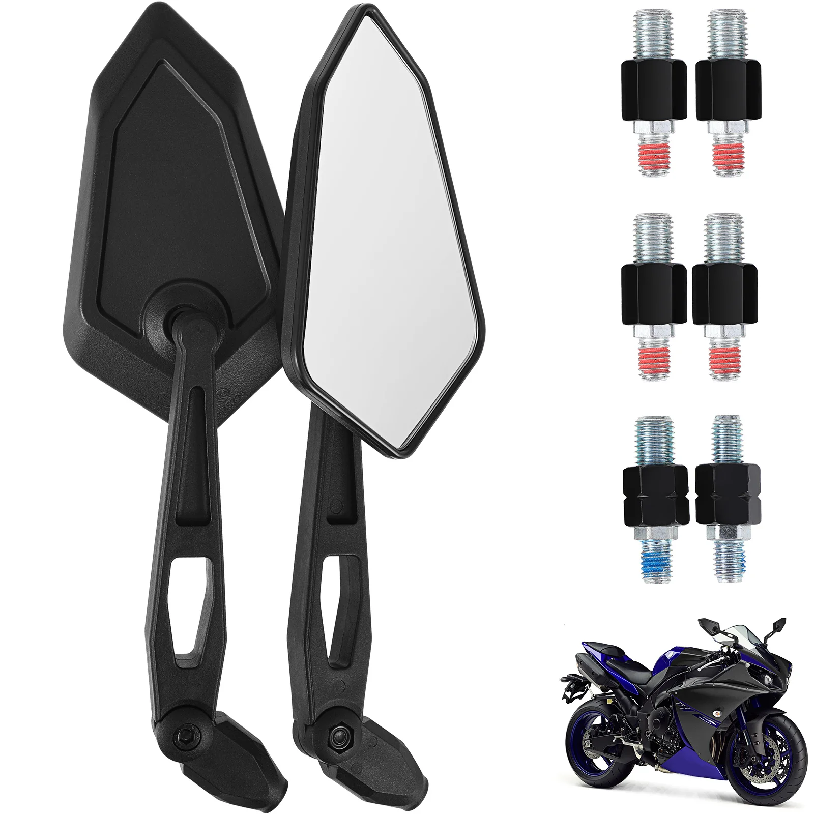 1 Pair Polygonal Rearview Mirror Universal Motorcycle Electric Scooter Mirrors Handlebars High Definition Clear
1 Pair Polygonal Rearview Mirror Universal Motorcycle Electric Scooter Mirrors Handlebars High Definition Clear