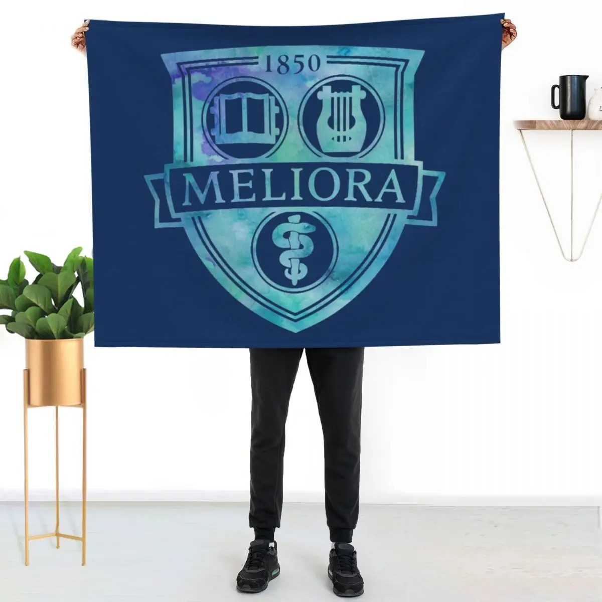 Meliora University of Rochester Watercolor Logo Design in Blue Throw Blanket All Weather Soft Throw Blanket for Sofa
Meliora University of Rochester Watercolor Logo Design in Blue Throw Blanket All Weather Soft Throw Blanket for Sofa
