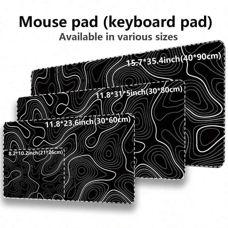 Extended Gaming Mouse Pad Keyboard Pad Black White Line Pattern Non-Slip Desk Mat Laptop Protective Pad
Extended Gaming Mouse Pad Keyboard Pad Black White Line Pattern Non-Slip Desk Mat Laptop Protective Pad