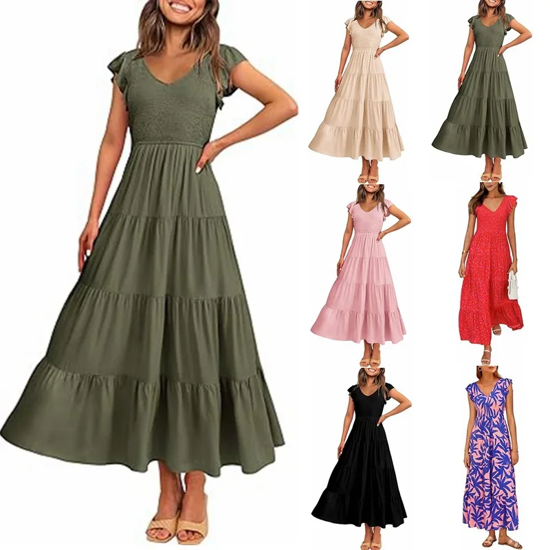 vestido Women's Summer Dress Casual Sleeveless Long Dress Cute Flower Wedding Guest moda feminina
vestido Women's Summer Dress Casual Sleeveless Long Dress Cute Flower Wedding Guest moda feminina