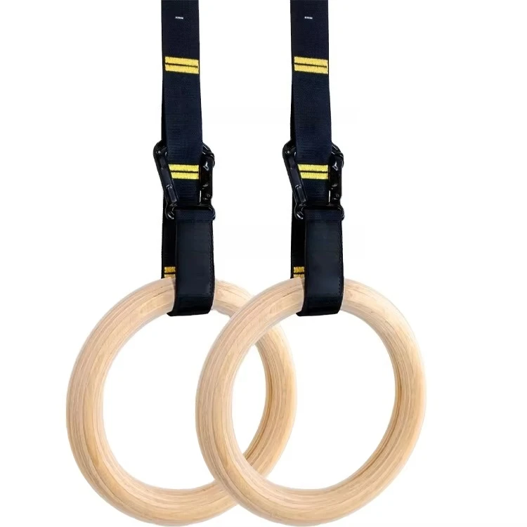 High quality factory equipment with adjustable double circle wooden gymnastics rings
High quality factory equipment with adjustable double circle wooden gymnastics rings