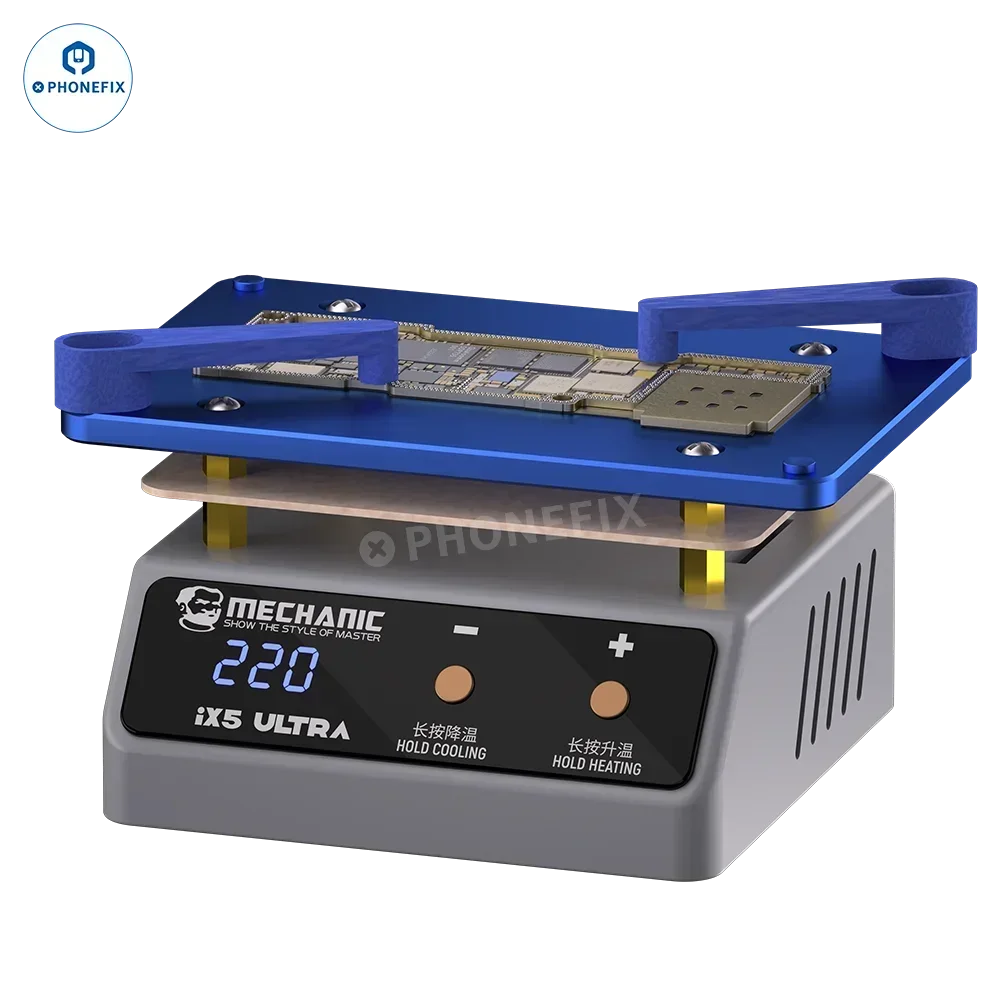 Универсальная станция предварительного нагрева Mechanic IX5 Ultra для iPhone X-15 PM PCB, сварочный ремонт, удаление чипов, материнская плата, оловянная посадка 
Универсальная станция предварительного нагрева Mechanic IX5 Ultra для iPhone X-15 PM PCB, сварочный ремонт, удаление чипов, материнская плата, оловянная посадка