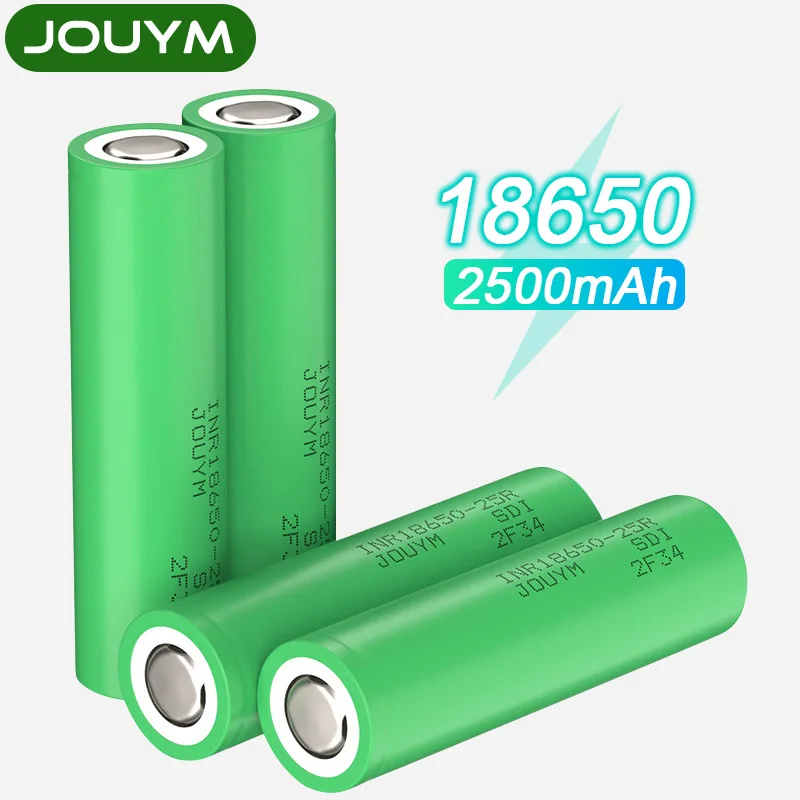 INR 18650 Battery 3.7V High Discharge 2500mAh Lithium Rechargeable Batteries Power High Current 30A for Screwdriver Cell 25R
INR 18650 Battery 3.7V High Discharge 2500mAh Lithium Rechargeable Batteries Power High Current 30A for Screwdriver Cell 25R