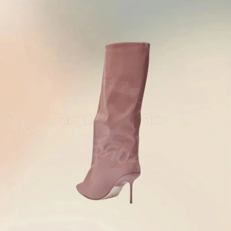 Pink Large Cuff Pointed Toe Pleated Design Boots Slip On Women Shoes Thin High Heels New Party Banquet 2026 Zapatos Para Mujere
Pink Large Cuff Pointed Toe Pleated Design Boots Slip On Women Shoes Thin High Heels New Party Banquet 2026 Zapatos Para Mujere