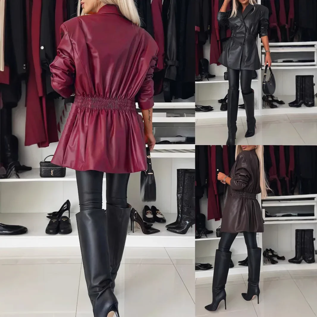 Women Autumn Winter Coat Jacket Solid Color Sheath Turndown Collar Button Long Sleeve Casual Fashion Comfortable Regular Coat
Women Autumn Winter Coat Jacket Solid Color Sheath Turndown Collar Button Long Sleeve Casual Fashion Comfortable Regular Coat