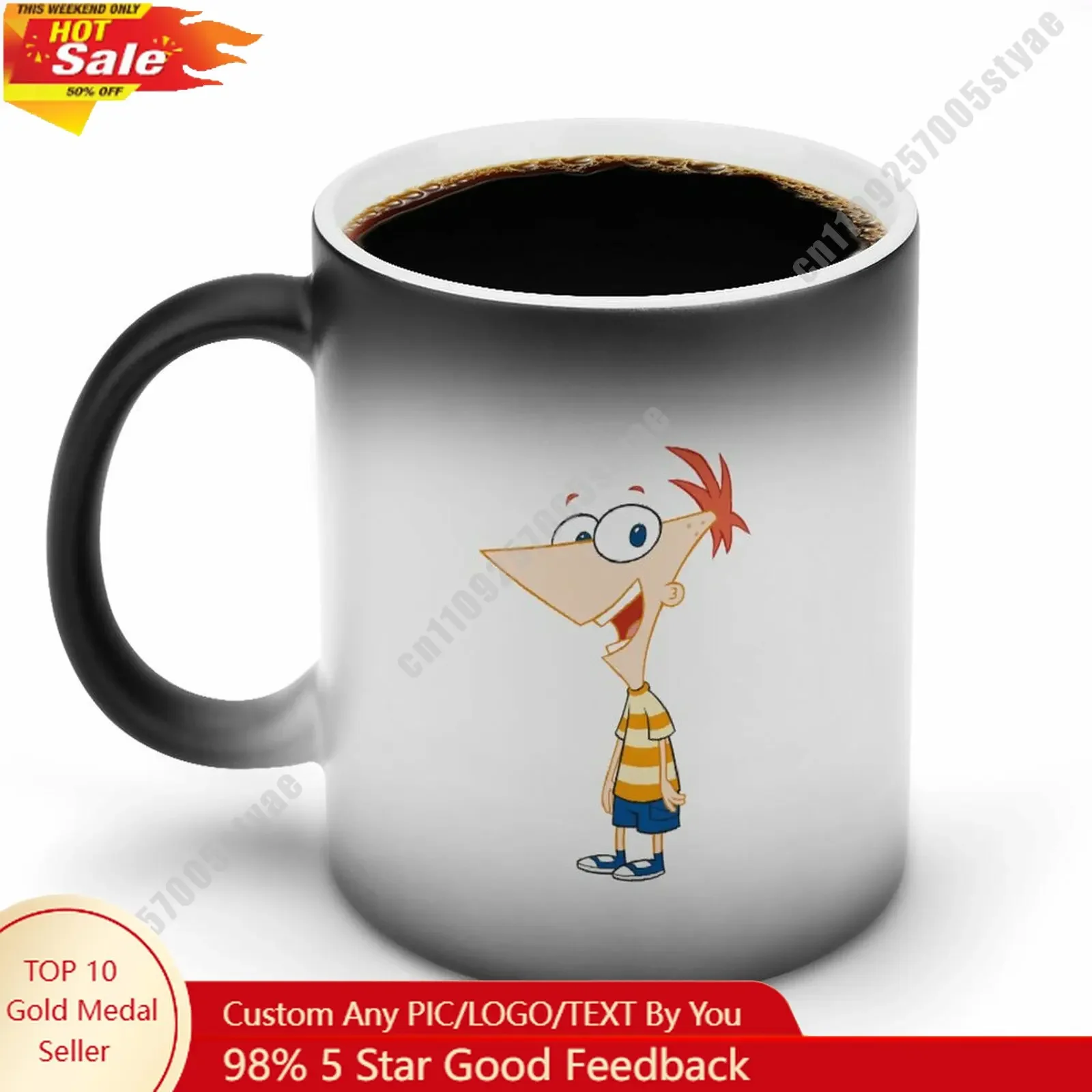 Phineas Flynn Color Changing Mug Disney Cartoon Custom Personalized Photo Printing DIY Coffee Cup Birthday Gift Ceramic Mug
Phineas Flynn Color Changing Mug Disney Cartoon Custom Personalized Photo Printing DIY Coffee Cup Birthday Gift Ceramic Mug