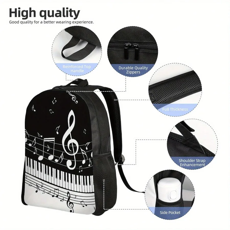 Music Treble Clef Backpack With Piano Keys Design For Adults College Students Musicians
Music Treble Clef Backpack With Piano Keys Design For Adults College Students Musicians