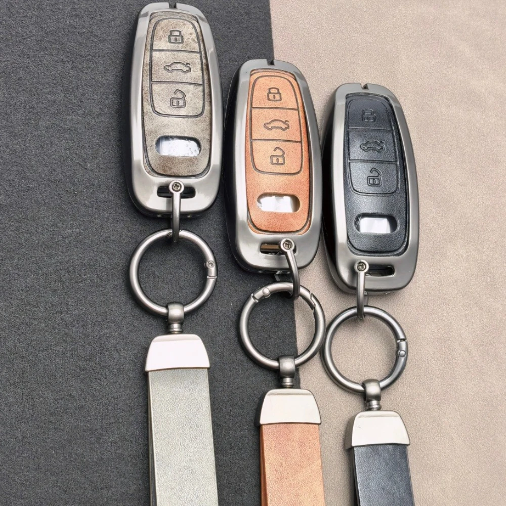 New Zinc Alloy Leather For Audi Q8 RSQ8 A6 C8 S6 RS6 A7 S7 RS7 A3 8Y A8 D5 4N RS E-tron GT Q4 Q7 4M Car Remote Key Case Cover
New Zinc Alloy Leather For Audi Q8 RSQ8 A6 C8 S6 RS6 A7 S7 RS7 A3 8Y A8 D5 4N RS E-tron GT Q4 Q7 4M Car Remote Key Case Cover