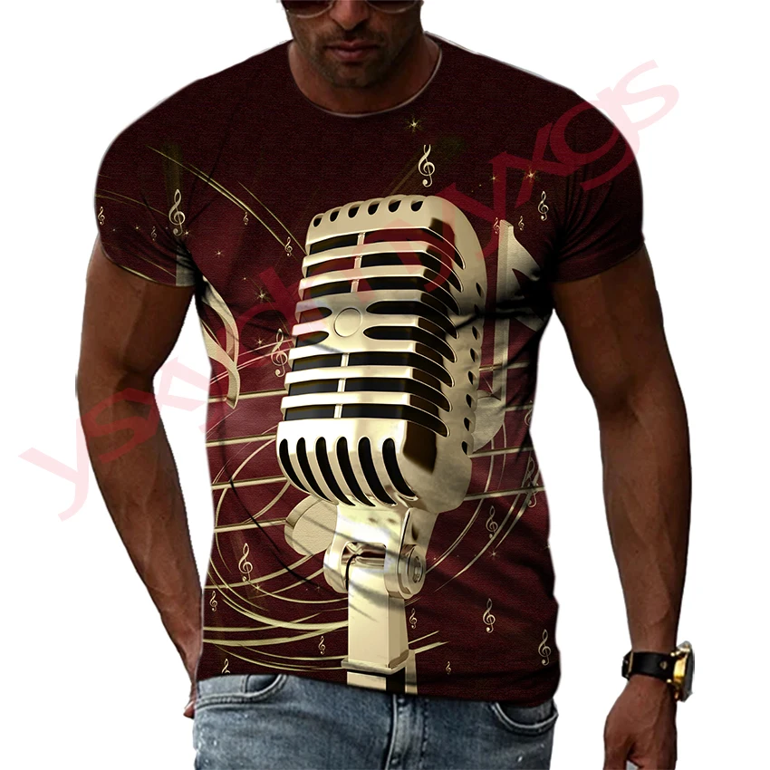 Summer Tide Microphone Picture Men T-Shirts Casual 3D Print Tees Hip Hop Personality Round Neck Short Sleeve Funny Tops
Summer Tide Microphone Picture Men T-Shirts Casual 3D Print Tees Hip Hop Personality Round Neck Short Sleeve Funny Tops