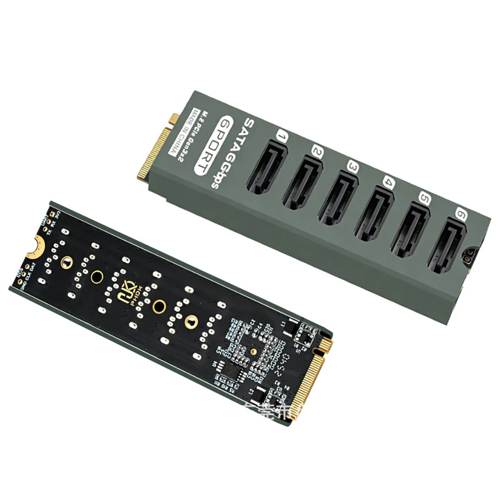 Корпус из алюминиевого сплава, 6-портовая карта расширения NAS M.2 M-KEY PCI-E 3.0 на SATA 3.0 6 Гбит/с с чипом ASM1166, адаптер PCIe Gen3x2
Корпус из алюминиевого сплава, 6-портовая карта расширения NAS M.2 M-KEY PCI-E 3.0 на SATA 3.0 6 Гбит/с с чипом ASM1166, адаптер PCIe Gen3x2