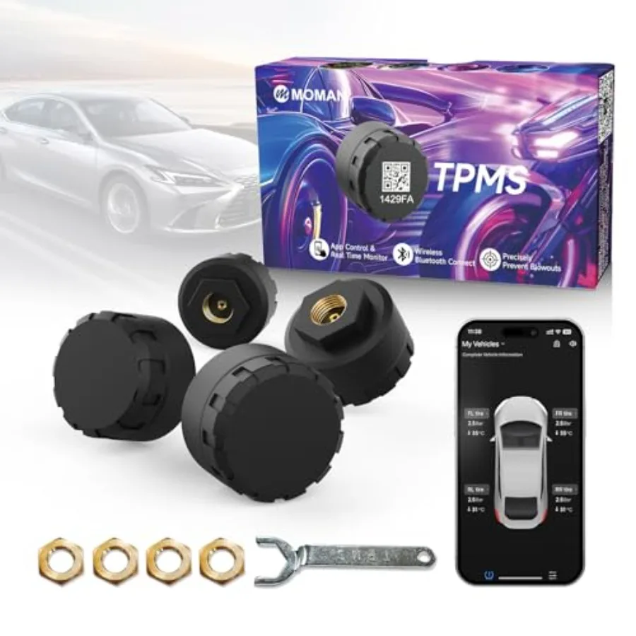 RV Tire Pressure Monitoring System New Car TPMS Sensors Set of 4 Tire Pressure and Temperature Alarm Wireless Tire Pressure Sen
RV Tire Pressure Monitoring System New Car TPMS Sensors Set of 4 Tire Pressure and Temperature Alarm Wireless Tire Pressure Sen