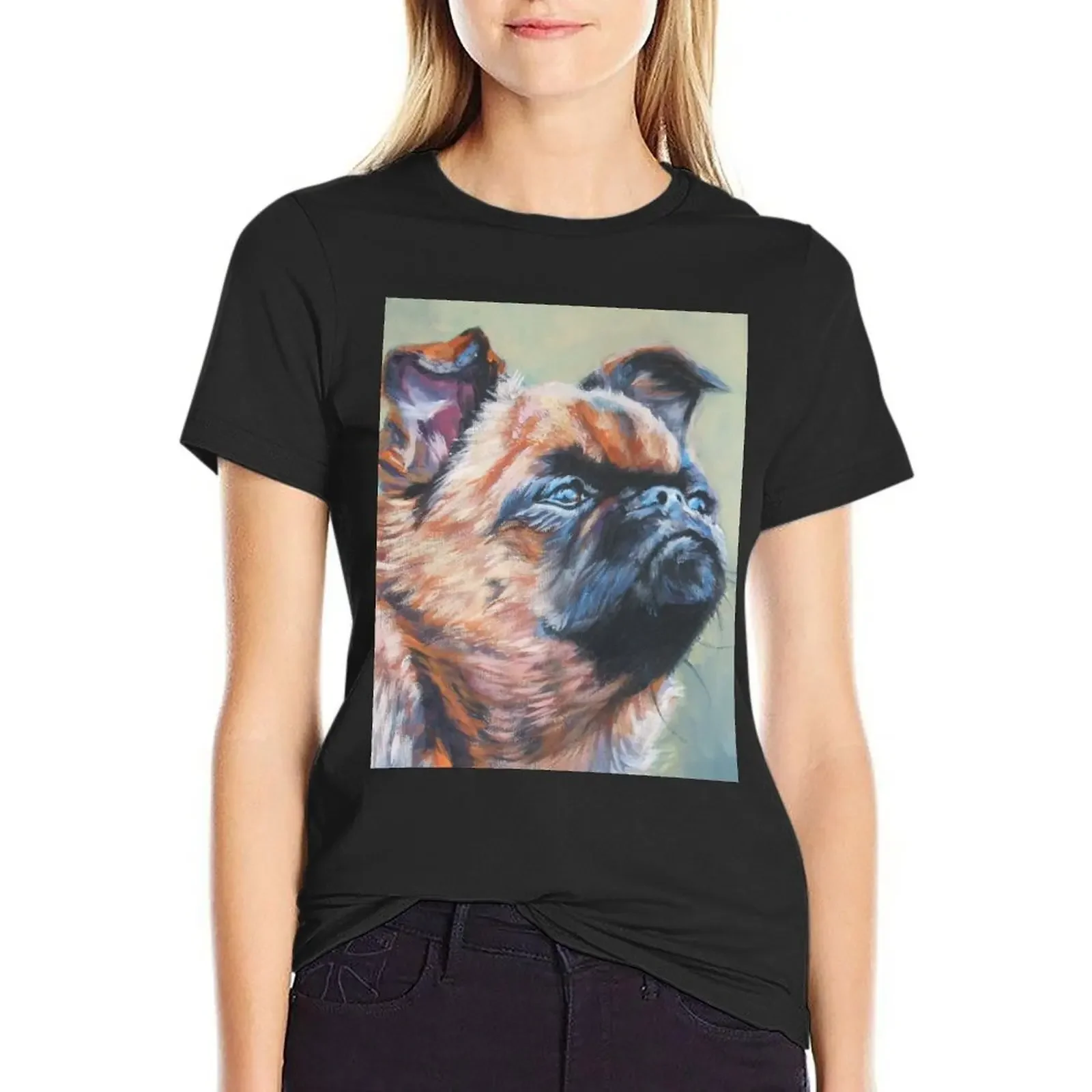Brussels Griffon Fine Art Painting T-Shirt animal print graphics new edition spring clothes Women 2025
Brussels Griffon Fine Art Painting T-Shirt animal print graphics new edition spring clothes Women 2025