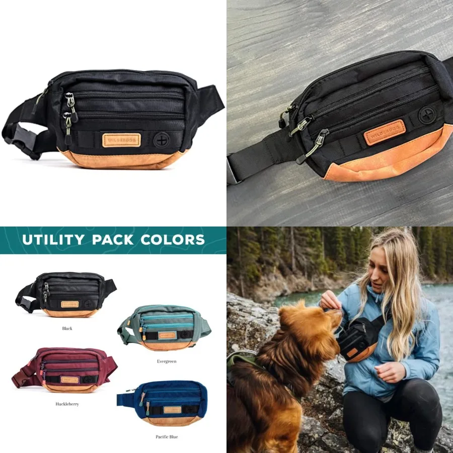 Utility Fanny Pack stores Treats, Balls, Keys in 3 Pockets with adjustable strap and Poop Bag dispenser
Utility Fanny Pack stores Treats, Balls, Keys in 3 Pockets with adjustable strap and Poop Bag dispenser