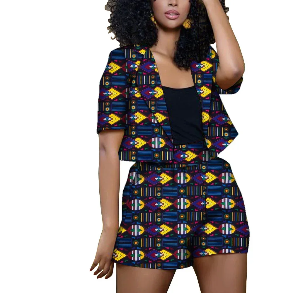 African Clothes for Women Summer 2 Pieces Set African Print Short Coat Tops and Short Pants Women Outfits Set WY7432
African Clothes for Women Summer 2 Pieces Set African Print Short Coat Tops and Short Pants Women Outfits Set WY7432