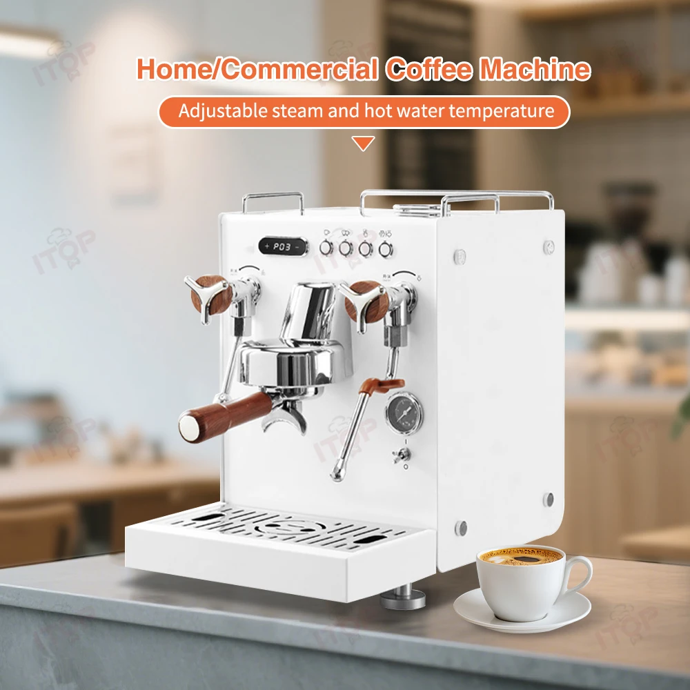 ITOP CM-E1 Commercial Household Coffee Machine Ulka Pump Triple Heating PID Control 2850W Espresso Machine Pre-soaking 1.6L Tank
ITOP CM-E1 Commercial Household Coffee Machine Ulka Pump Triple Heating PID Control 2850W Espresso Machine Pre-soaking 1.6L Tank