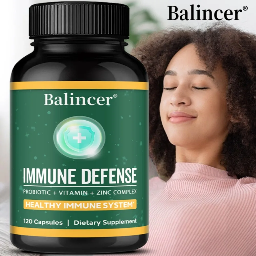 Immune Defense 10 in 1 Support Supplement - 120 Capsules Vitamins, with Pre and Probiotics, Zinc, Vit C, B6, D3, K2 for Adults
Immune Defense 10 in 1 Support Supplement - 120 Capsules Vitamins, with Pre and Probiotics, Zinc, Vit C, B6, D3, K2 for Adults
