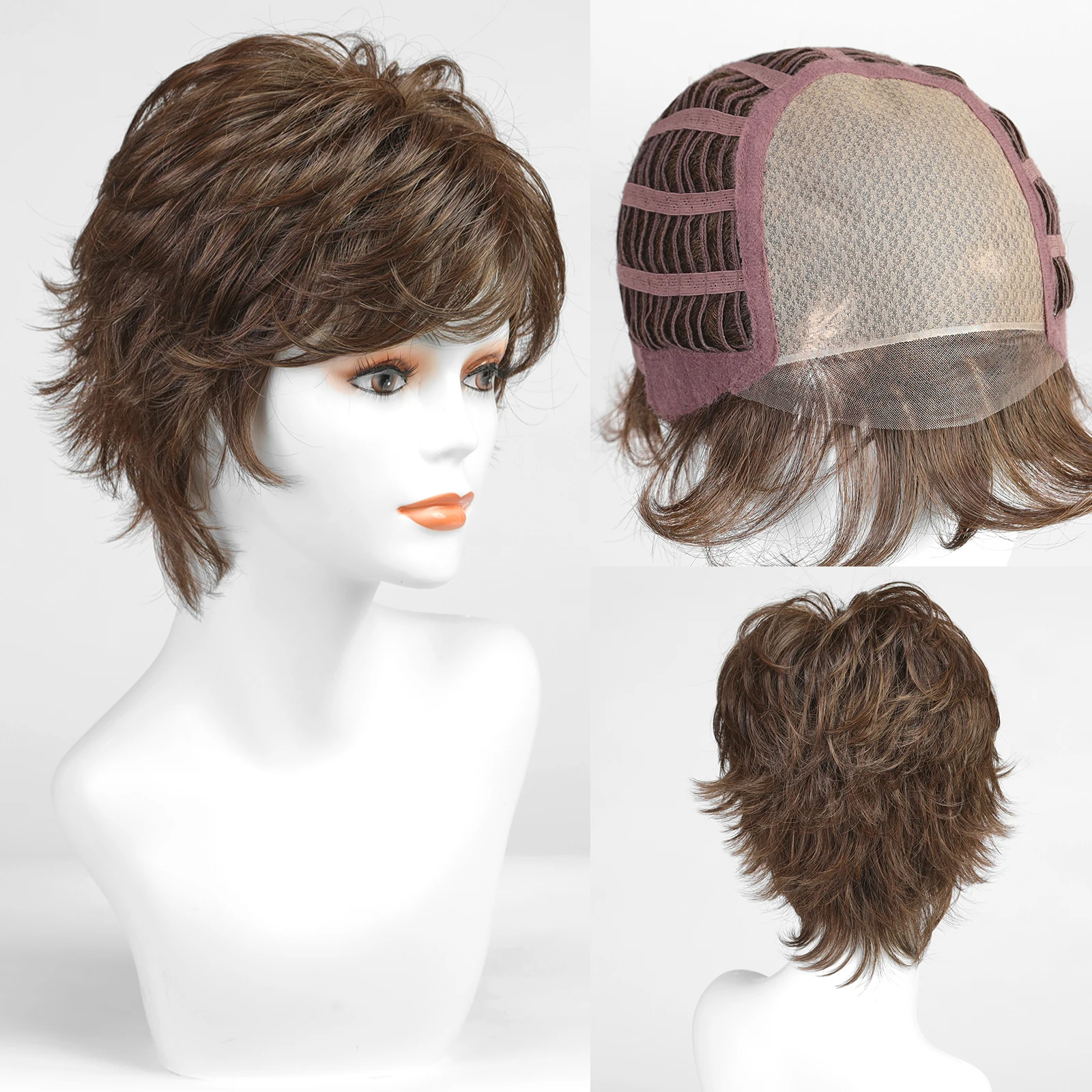 Brown Short Pixie Cut Lace Wig MONO Lace Front Synthetic Wigs Daily Cosplay Heat Resistant Natural Look Hair Wig for Women
Brown Short Pixie Cut Lace Wig MONO Lace Front Synthetic Wigs Daily Cosplay Heat Resistant Natural Look Hair Wig for Women
