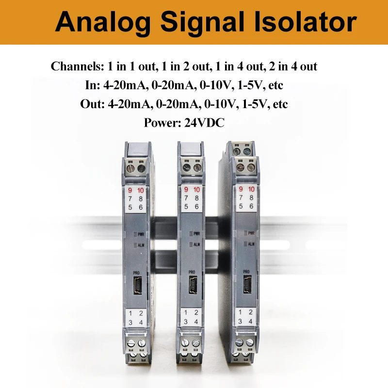 DIN Rail Analog Converter 0-10V To 4-20mA Signal Isolater
DIN Rail Analog Converter 0-10V To 4-20mA Signal Isolater