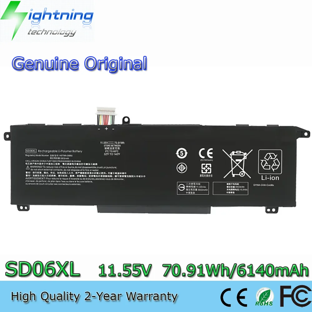 Genuine Battery SD06XL for HP Omen 15-EK 15-EN L84392-005 HSTNN-DB9U LB4392-005
Genuine Battery SD06XL for HP Omen 15-EK 15-EN L84392-005 HSTNN-DB9U LB4392-005