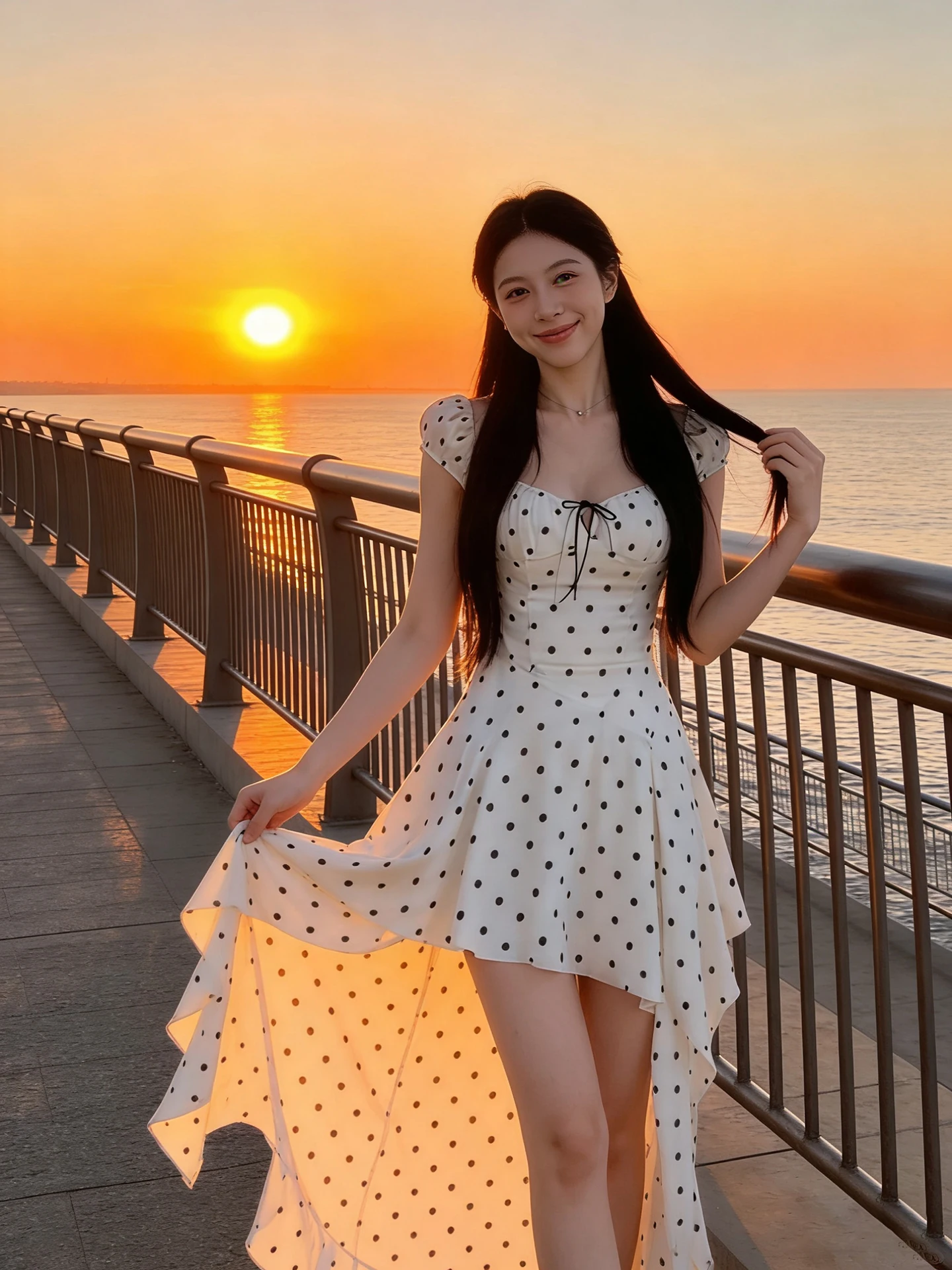 Stunning White Polka Dot Summer Dress Women's 2026 New High Waist Asymmetrical Long Skirt Breathable Skin-friendly Short Slee...
Stunning White Polka Dot Summer Dress Women's 2026 New High Waist Asymmetrical Long Skirt Breathable Skin-friendly Short Slee...