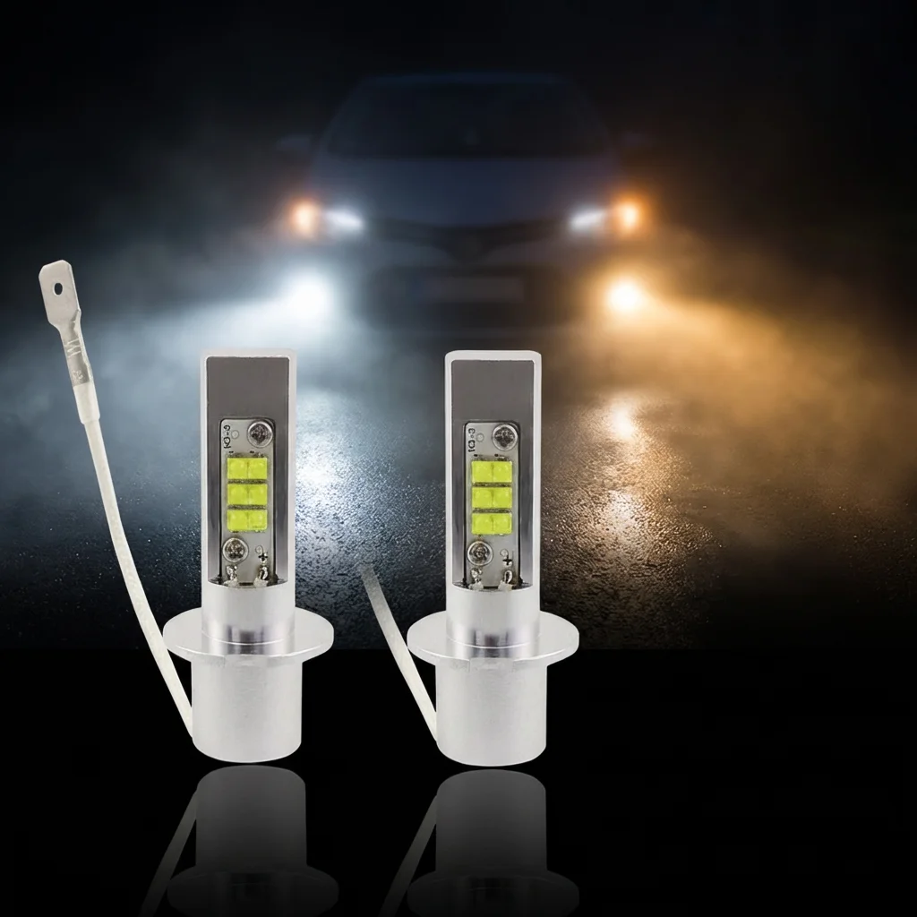 2 шт. мощных светодиодных противотуманных фар H3 с чипом SMD2525, автомобильные светодиодные лампы, 12В 24В, 6000К, белый/янтарный свет
2 шт. мощных светодиодных противотуманных фар H3 с чипом SMD2525, автомобильные светодиодные лампы, 12В 24В, 6000К, белый/янтарный свет