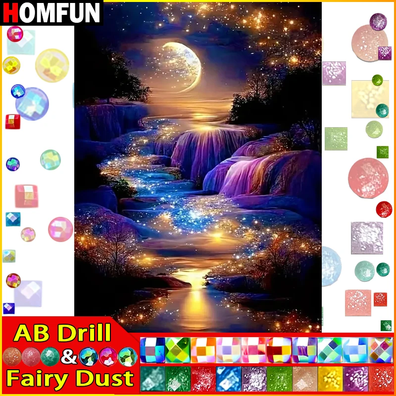HOMFUN Фея Пыль AB Полная Алмазная Вышивка "Пейзаж Водопад Луна" Алмазная Картина Узоры Горный Хрусталь Незаконченный Домашний Декор
HOMFUN Фея Пыль AB Полная Алмазная Вышивка "Пейзаж Водопад Луна" Алмазная Картина Узоры Горный Хрусталь Незаконченный Домашний Декор