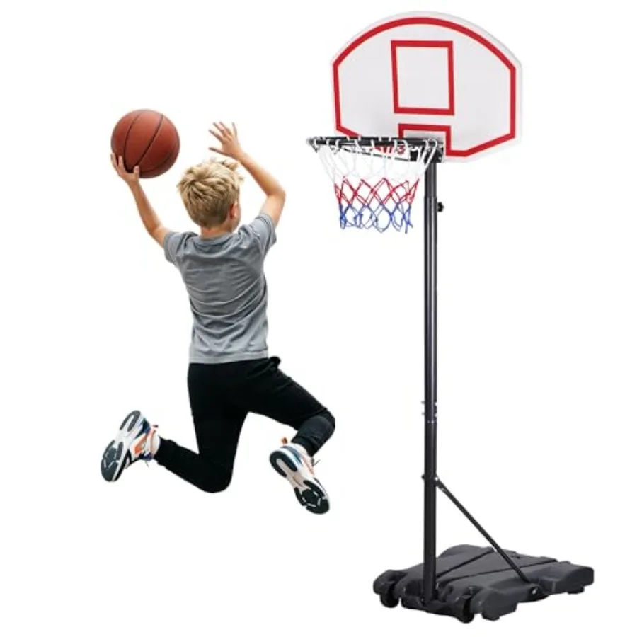 Outdoor portable basketball hoop with PC backboard, adjustable height 5.47 ft, black and red, durable for kids and youth drivew
Outdoor portable basketball hoop with PC backboard, adjustable height 5.47 ft, black and red, durable for kids and youth drivew