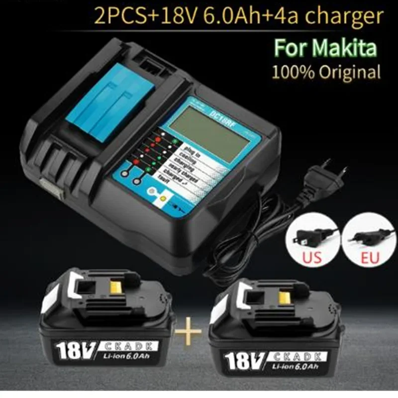 BL1860 Rechargeable Battery 18V 6000mAh Lithium-ion Suitable for Makita 18V Battery+charger Consumer Electronics Batteries Parts
BL1860 Rechargeable Battery 18V 6000mAh Lithium-ion Suitable for Makita 18V Battery+charger Consumer Electronics Batteries Parts