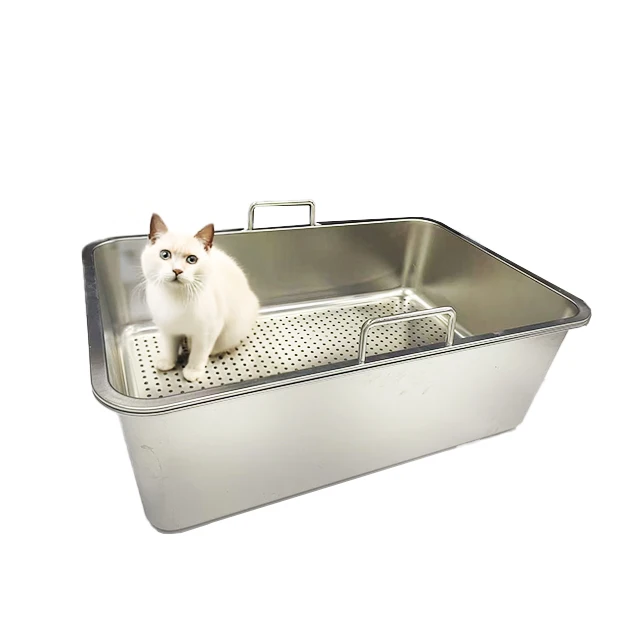 Wholesale New Design Stainless Steel Sifting Cat Bedpan Box With Double-Layer Custom Filter Hole Toilet
Wholesale New Design Stainless Steel Sifting Cat Bedpan Box With Double-Layer Custom Filter Hole Toilet