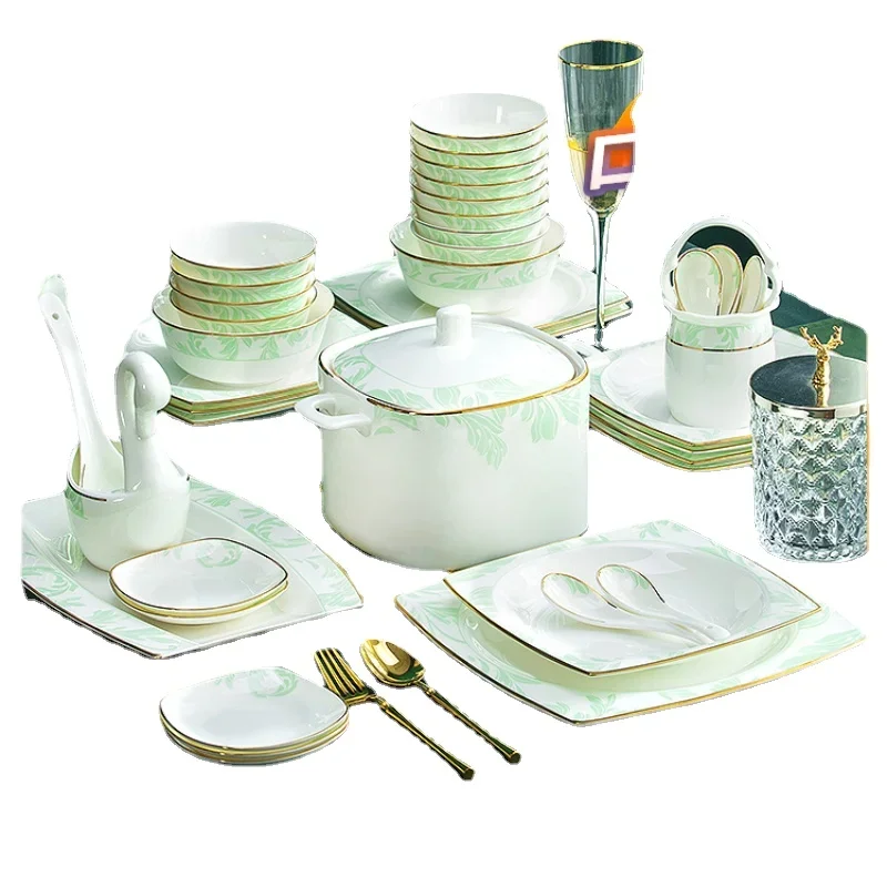 Jingdezhen Bone China Tableware Set Light Luxury High-End Bowl and Dish Set Ceramic Bowl and Plate Gift Box
Jingdezhen Bone China Tableware Set Light Luxury High-End Bowl and Dish Set Ceramic Bowl and Plate Gift Box