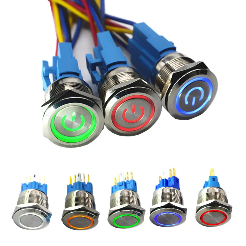 22Mm switch stainless steel self-locking reset with lamp ring waterproof lamp modification
22Mm switch stainless steel self-locking reset with lamp ring waterproof lamp modification