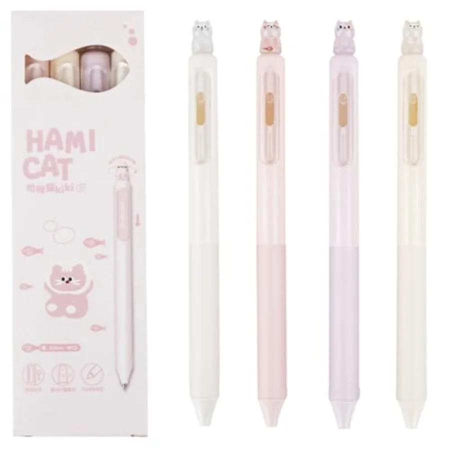 4 Pcs Cute Retractable Pens Gel Pens Aesthetic Pen 0.5mm Fine Point Black Ink Smooth Writing Kawaii Cartoon Kitty Pen for Women
4 Pcs Cute Retractable Pens Gel Pens Aesthetic Pen 0.5mm Fine Point Black Ink Smooth Writing Kawaii Cartoon Kitty Pen for Women