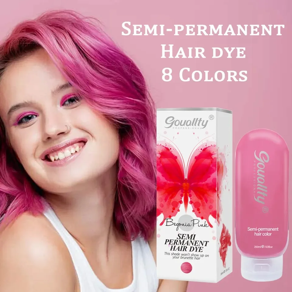 Gouallty 200ml 8 Colors Green Blue Grey Vegan Natural Semi Permanent Hair Dye Paint Pink Hair Dye
Gouallty 200ml 8 Colors Green Blue Grey Vegan Natural Semi Permanent Hair Dye Paint Pink Hair Dye