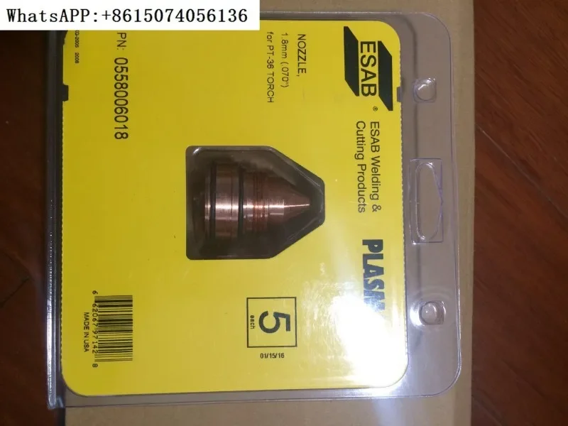 Машина для плазменной резки ESAB, оригинальная плазменная насадка ESAB 0558006018
Машина для плазменной резки ESAB, оригинальная плазменная насадка ESAB 0558006018