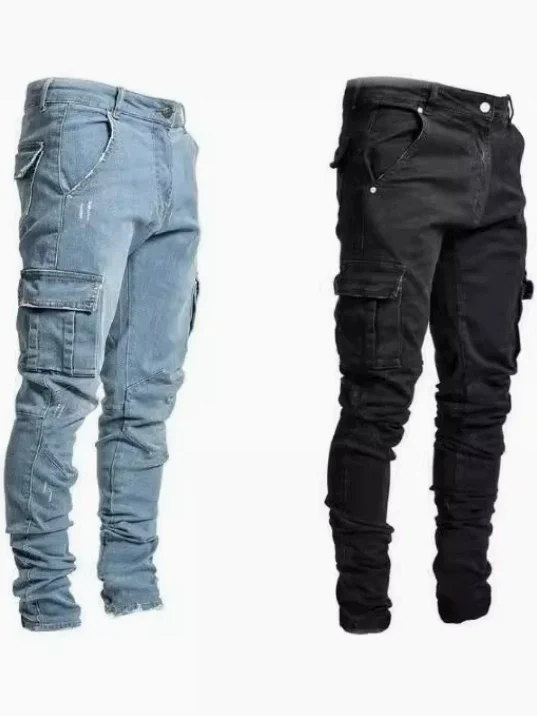 Elastic Slim Fit Men's Jeans 2026 Spring Cotton Denim mid Waist Zipper Closure Multi Pocket Fashionable Casual Trousers
Elastic Slim Fit Men's Jeans 2026 Spring Cotton Denim mid Waist Zipper Closure Multi Pocket Fashionable Casual Trousers