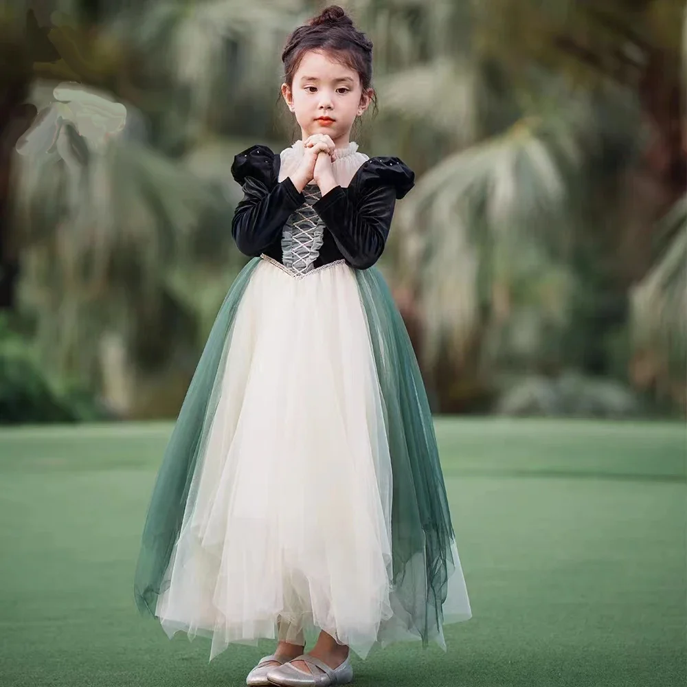 Kid Knit Sweater Dress Velvet Winter Long Dress Child Halloween Costume for Girls Anna Princess Cosplay Puffy Party Dresses
Kid Knit Sweater Dress Velvet Winter Long Dress Child Halloween Costume for Girls Anna Princess Cosplay Puffy Party Dresses