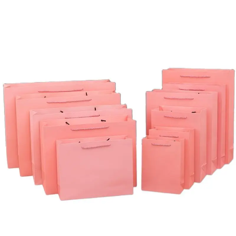 100pcs Custom LOGO Printed Large Pink Paper Bags with Handle for Birthday Small Business Bulk Gift Shopping Packaging Bag
100pcs Custom LOGO Printed Large Pink Paper Bags with Handle for Birthday Small Business Bulk Gift Shopping Packaging Bag