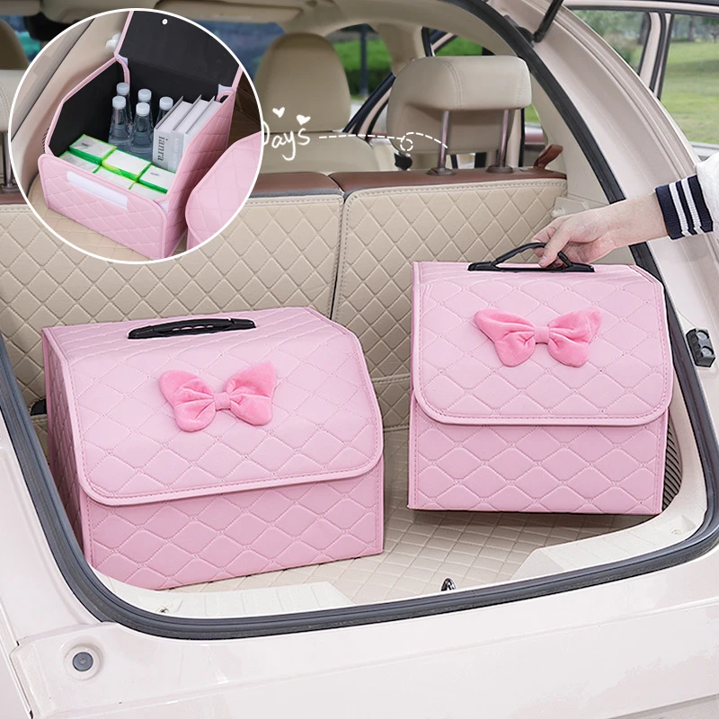 Large Capacity Car Trunk Storage Box Folding Car Storage Box Sundries Organizer Box Women's Pink Auto Accessories
Large Capacity Car Trunk Storage Box Folding Car Storage Box Sundries Organizer Box Women's Pink Auto Accessories