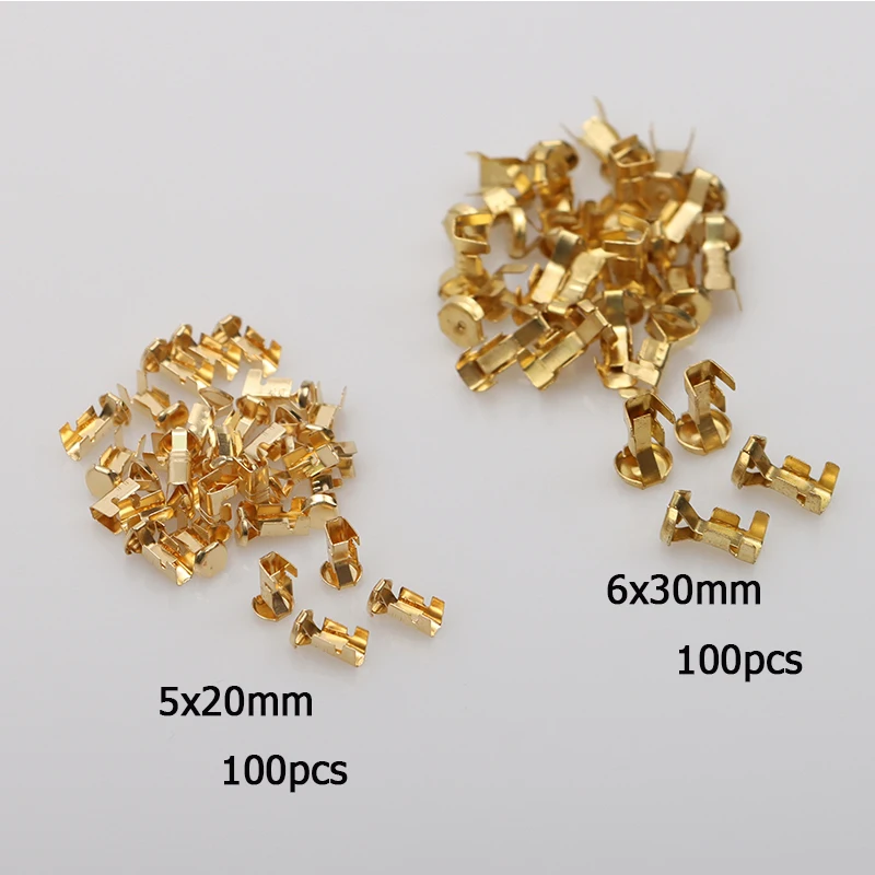 100 Pcs 5x20mm 6X30mm Auto Brass Wire Harness Connector Crimp Terminal Fuse Holder Button Contact Pin DJ9007A G45
100 Pcs 5x20mm 6X30mm Auto Brass Wire Harness Connector Crimp Terminal Fuse Holder Button Contact Pin DJ9007A G45