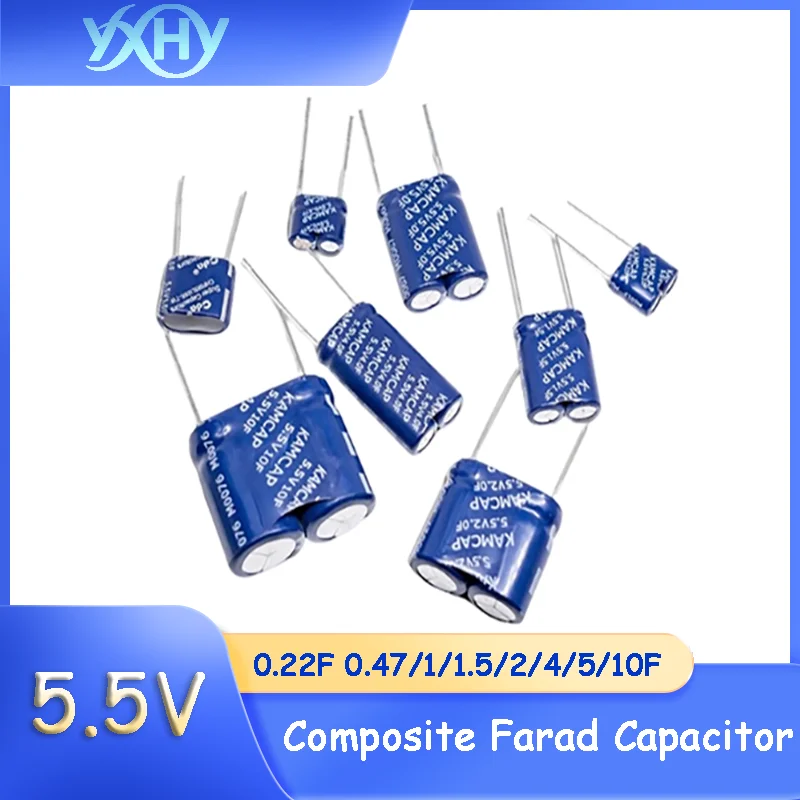 1pcs Farad Capacitor 5.5V 0.22F 0.47/1/1.5/2/4/5/10F Combined Supercapacitor Brand New
1pcs Farad Capacitor 5.5V 0.22F 0.47/1/1.5/2/4/5/10F Combined Supercapacitor Brand New