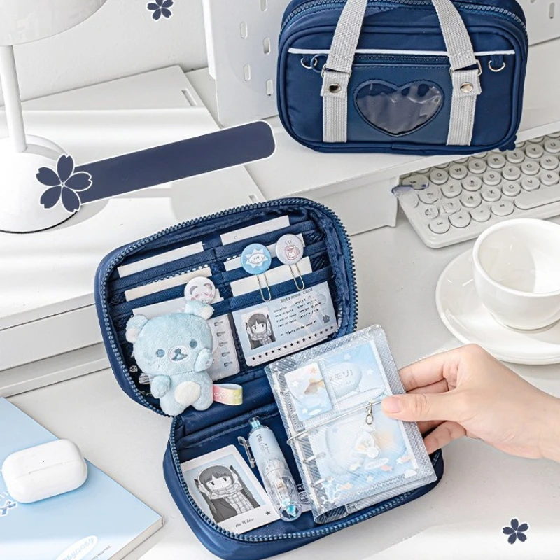 Kawaii Casual Retro Scrapbook Storage Bag for Kids Girl Uniform Heart Windows Stationery Holder Organizer Portable Pencil Case
Kawaii Casual Retro Scrapbook Storage Bag for Kids Girl Uniform Heart Windows Stationery Holder Organizer Portable Pencil Case