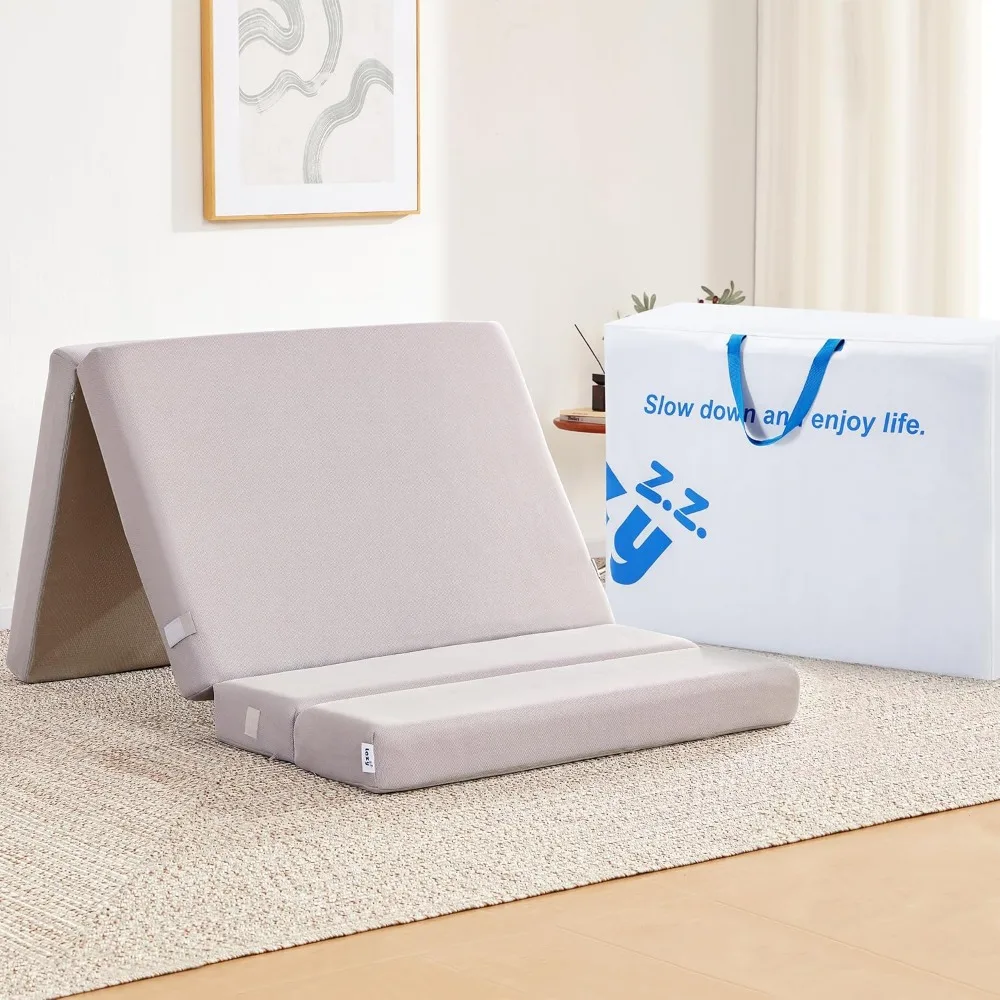Foldable Mattress 4Inch Folding Mattress Fold Out Floor Sofa Bed for Adults, Camping, Guest, with Headrest, Breathable & Washabl
Foldable Mattress 4Inch Folding Mattress Fold Out Floor Sofa Bed for Adults, Camping, Guest, with Headrest, Breathable & Washabl