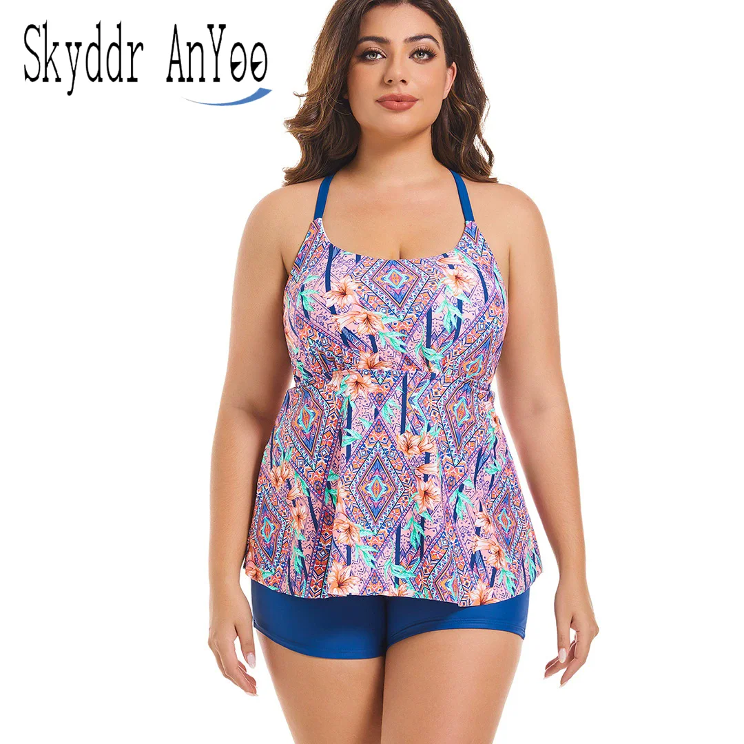 2025 Summer Plus Size Tankini Swimsuits For Women Two Piece Swim Top Shorts Tummy Control Bathing Suits
2025 Summer Plus Size Tankini Swimsuits For Women Two Piece Swim Top Shorts Tummy Control Bathing Suits